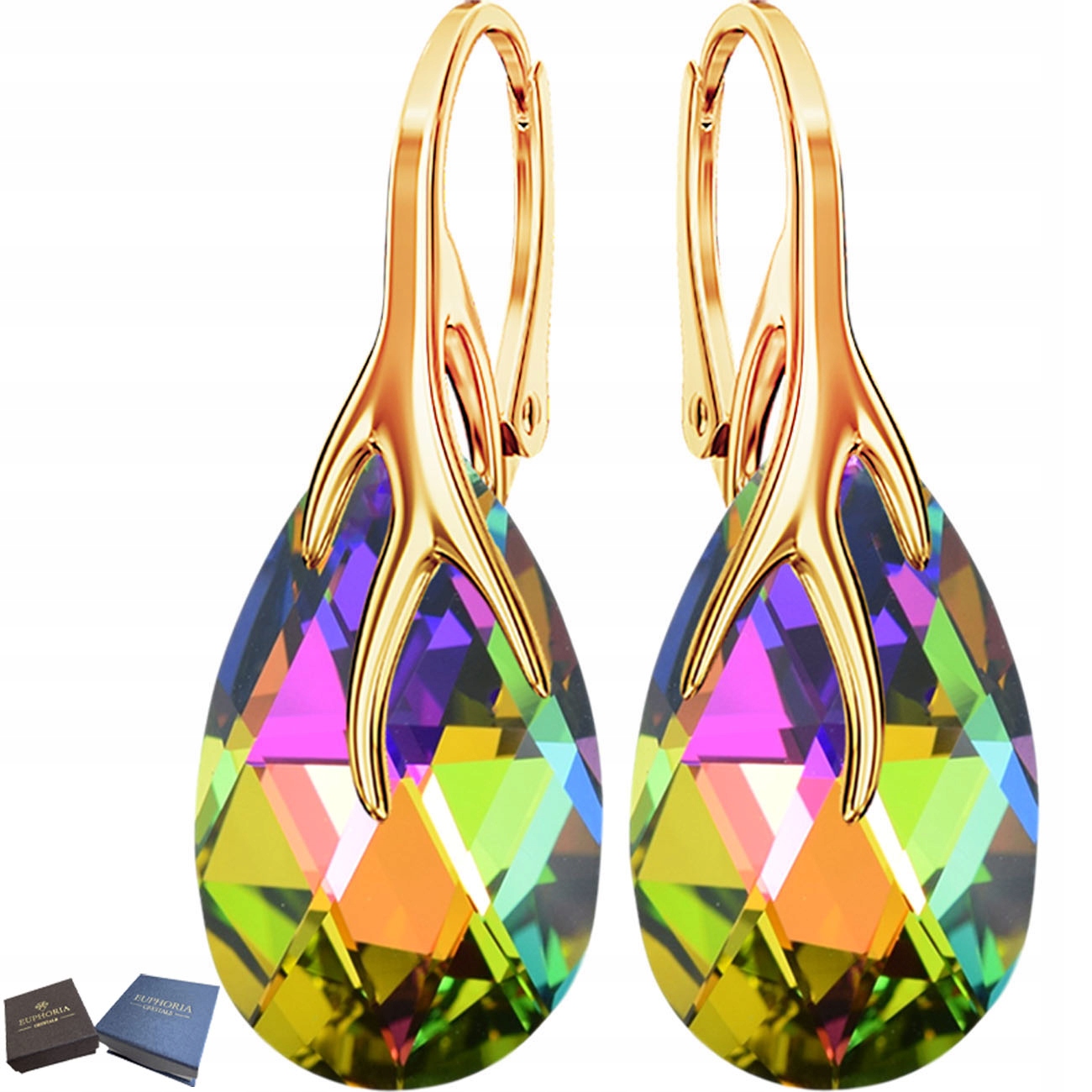 Pozlacené Stříbrné Náušnice 925 Závěsné Stříbrné šperky pro maminku