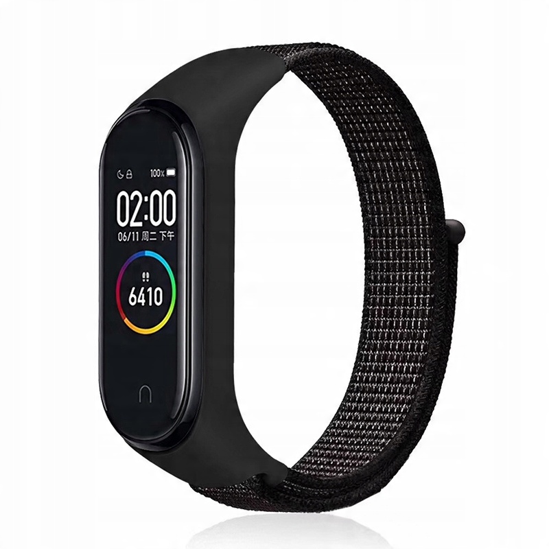 

Opaska Sportowa Nylon do Xiaomi Band 3 4 Czarna