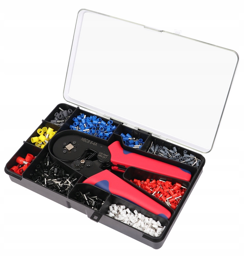 Zaciskarka Omega ZESTAW ZACISKARKA + 1200 SZTUK TULEJEK KOMPLET 0,25 mm² - Kolor wielokolorowy