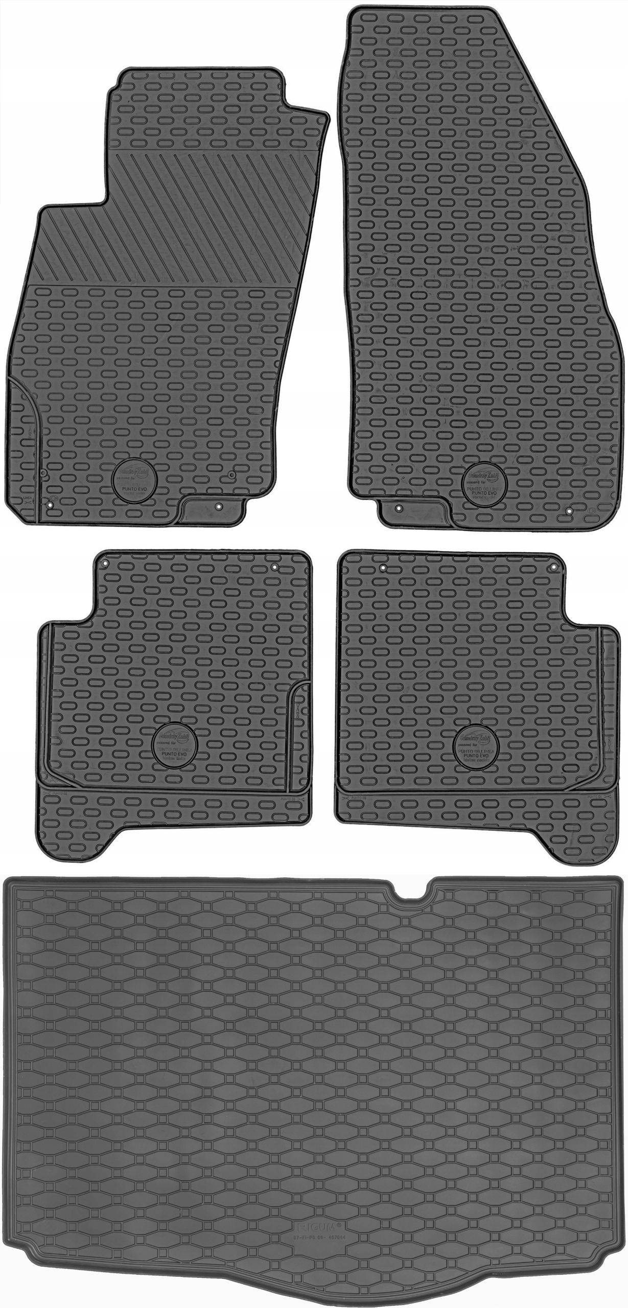 Fiat Grande Punto Hatchback 2005-2009 Sada Koberce batožinový priestor