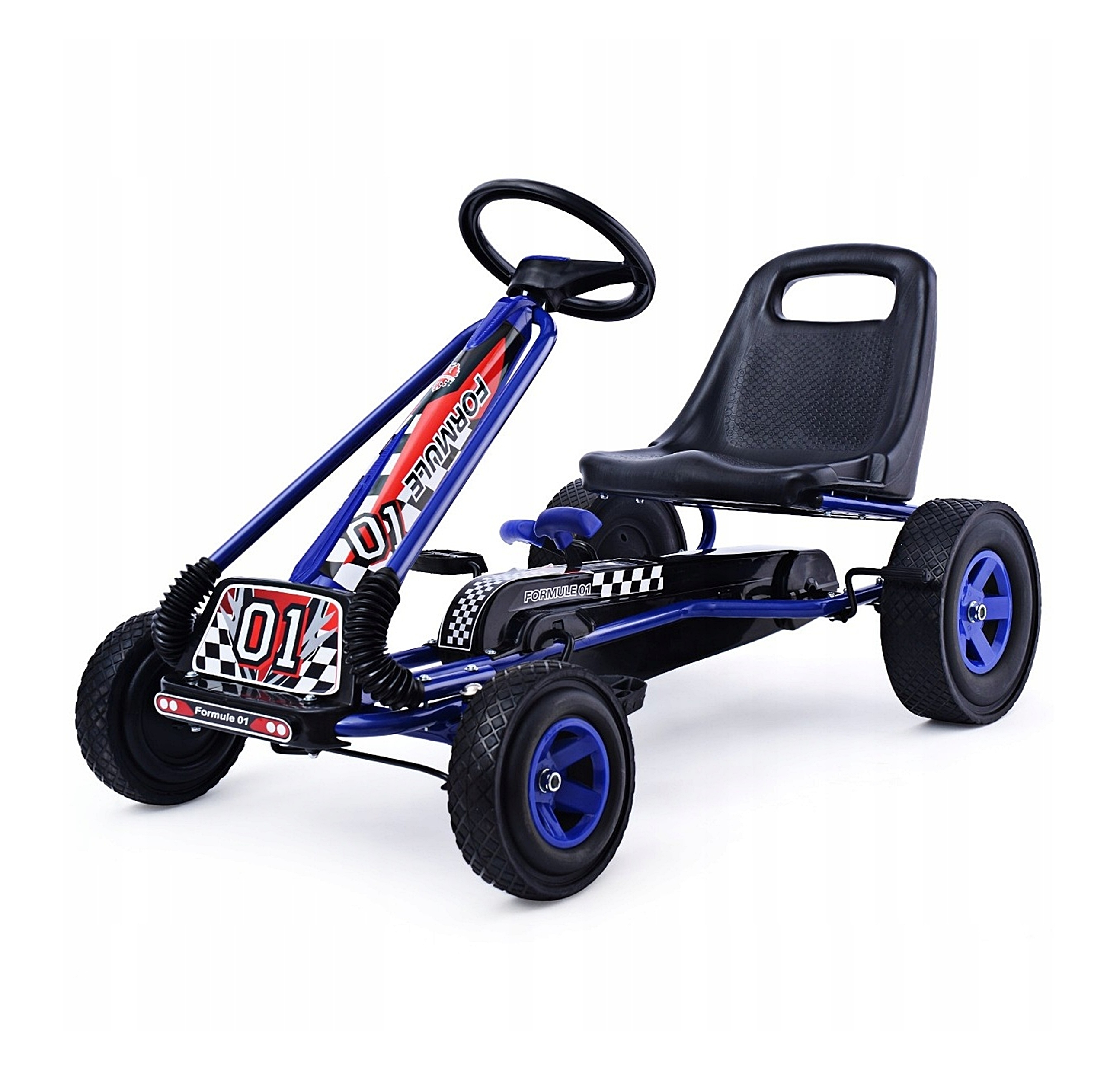 Gokart Na Pedały Dla Dzieci Niebieski Jeździk Karting do 30 kg Wytrzymały