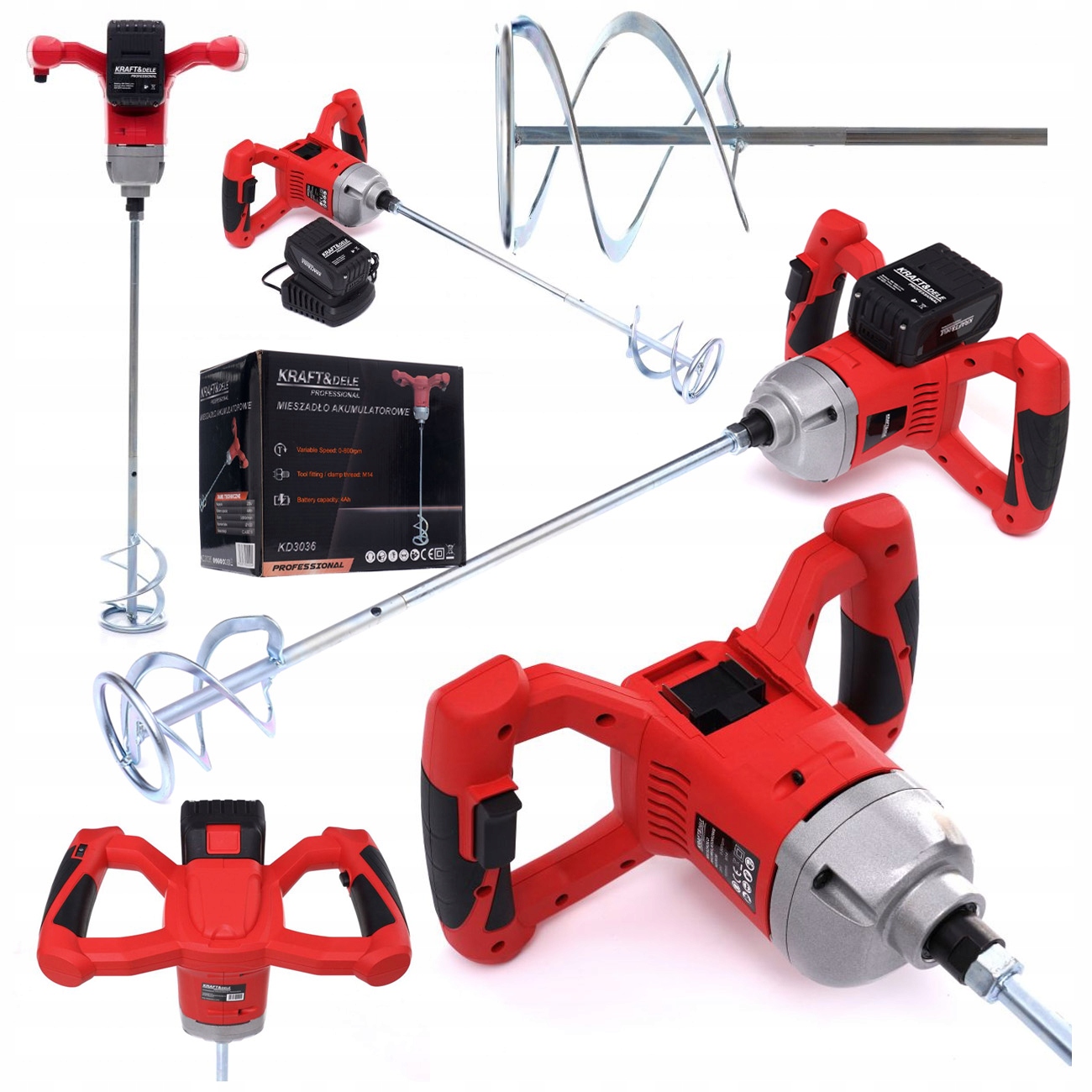 MIESZADŁO AKUMULATOROWE M14 100MM 4AH KD3036