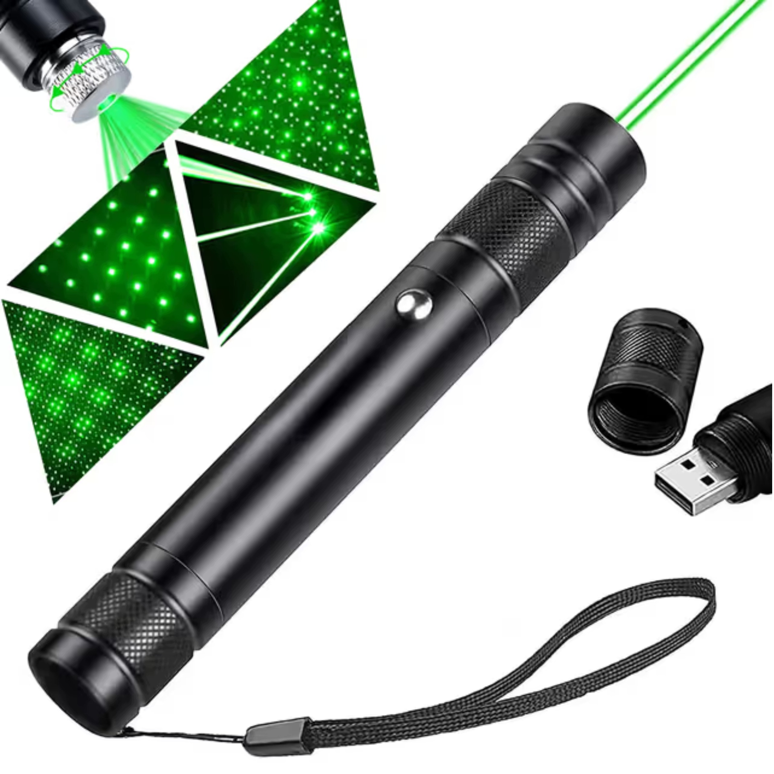 Chenboow Taktyczna Latarka Długopisowa Led Usb, Aluminiowa