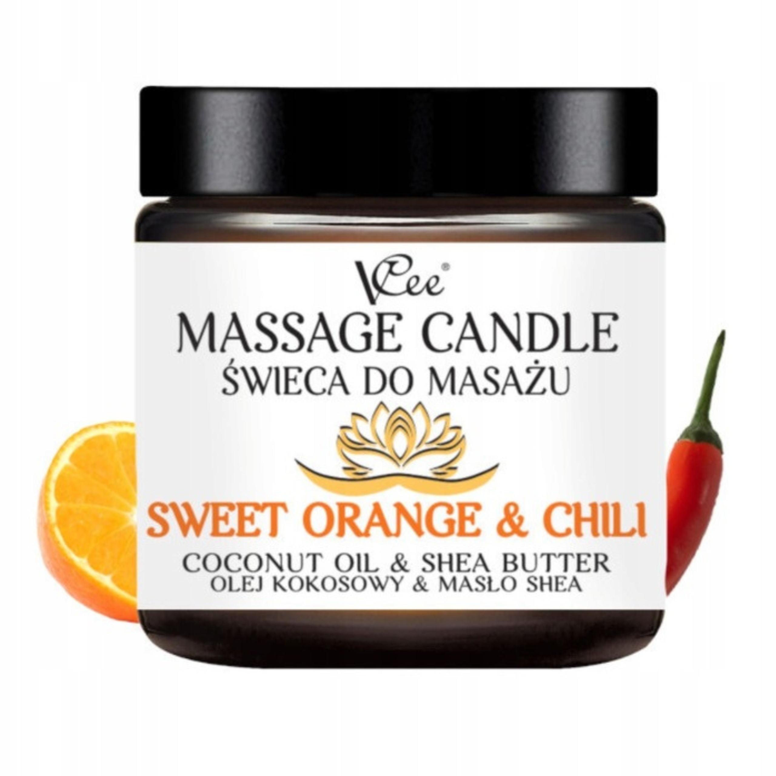 

Świeca do masażu Sweet Orange & Chili VCee