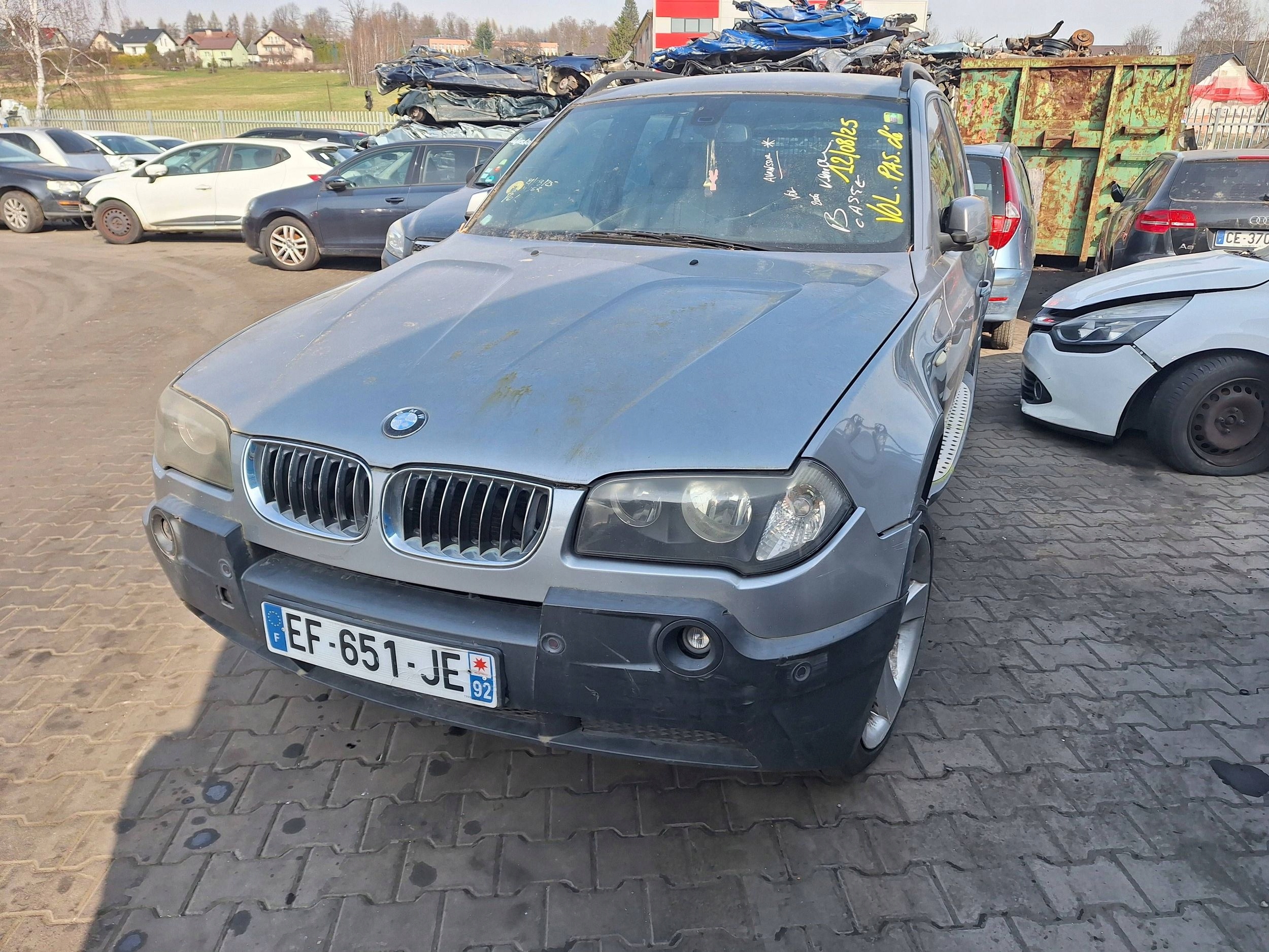 BMW X3 E83 3.0D bonnet bumper light fender KOMPLET front 03-06 A08 A08/7