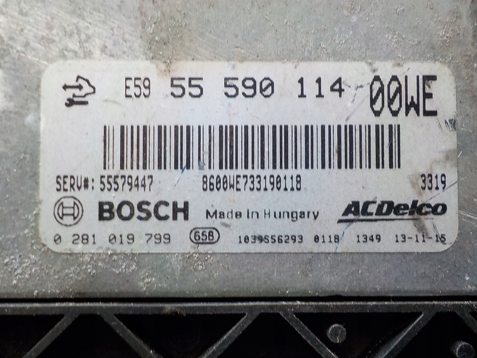 OPEL CORSA D computer control unit 55590114 0281019799 00WE
