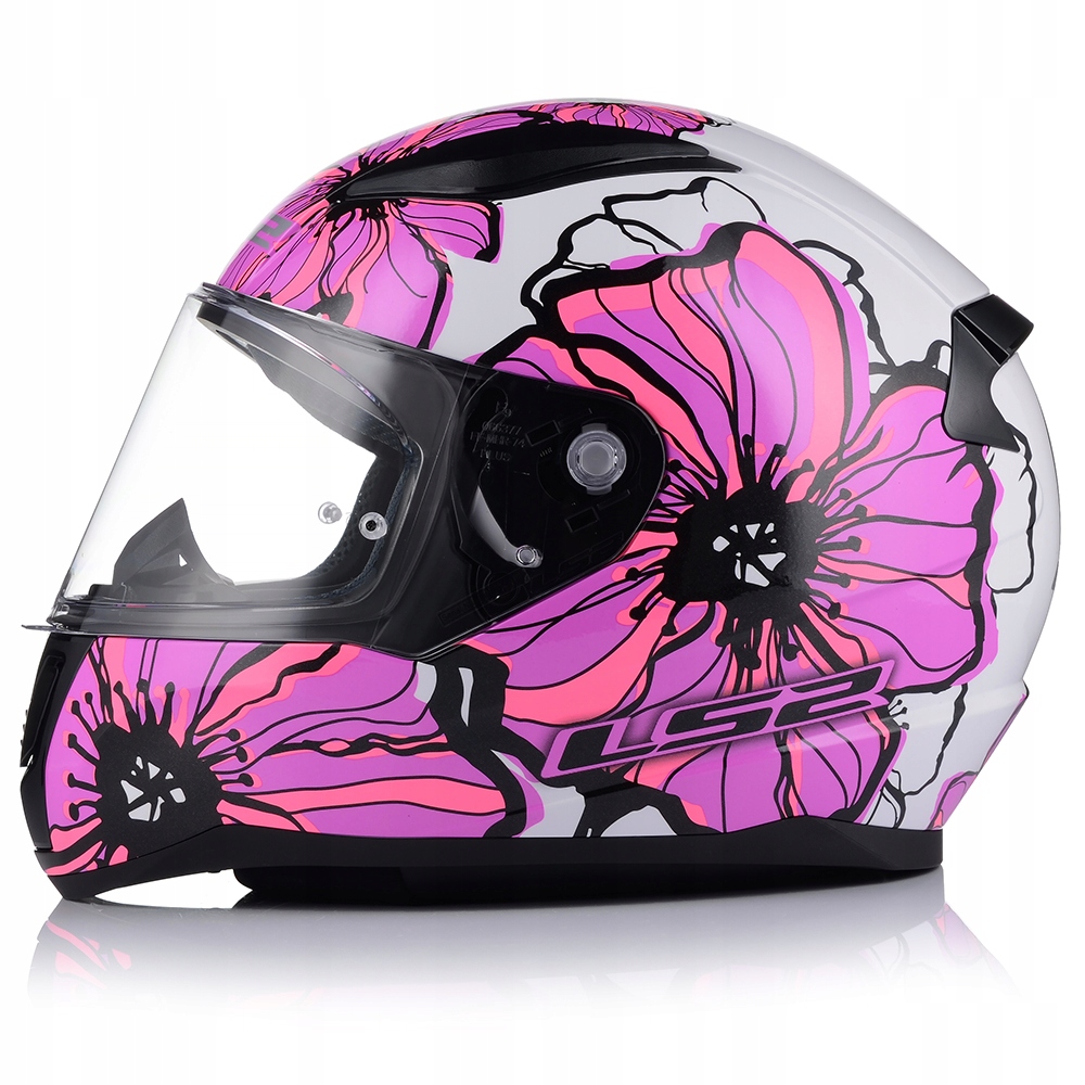 KASK MOTOCYKLOWY LS2 FF353 RAPID II POPPIES DAMSKI RÓŻOWY SYSTEM PINLOCK Cechy dodatkowe deflektor nosa demontowalny podbródek osłona podbródka