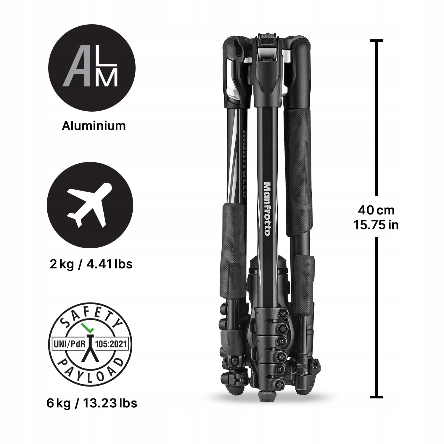 MANFROTTO Befree Advanced 3-Way Aluminum Tripod for Cameras Up to 6 kg — miniatura 5