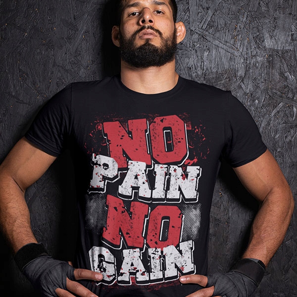 KOSZULKA NA SIŁOWNIĘ NO PAIN NO GAIN 8