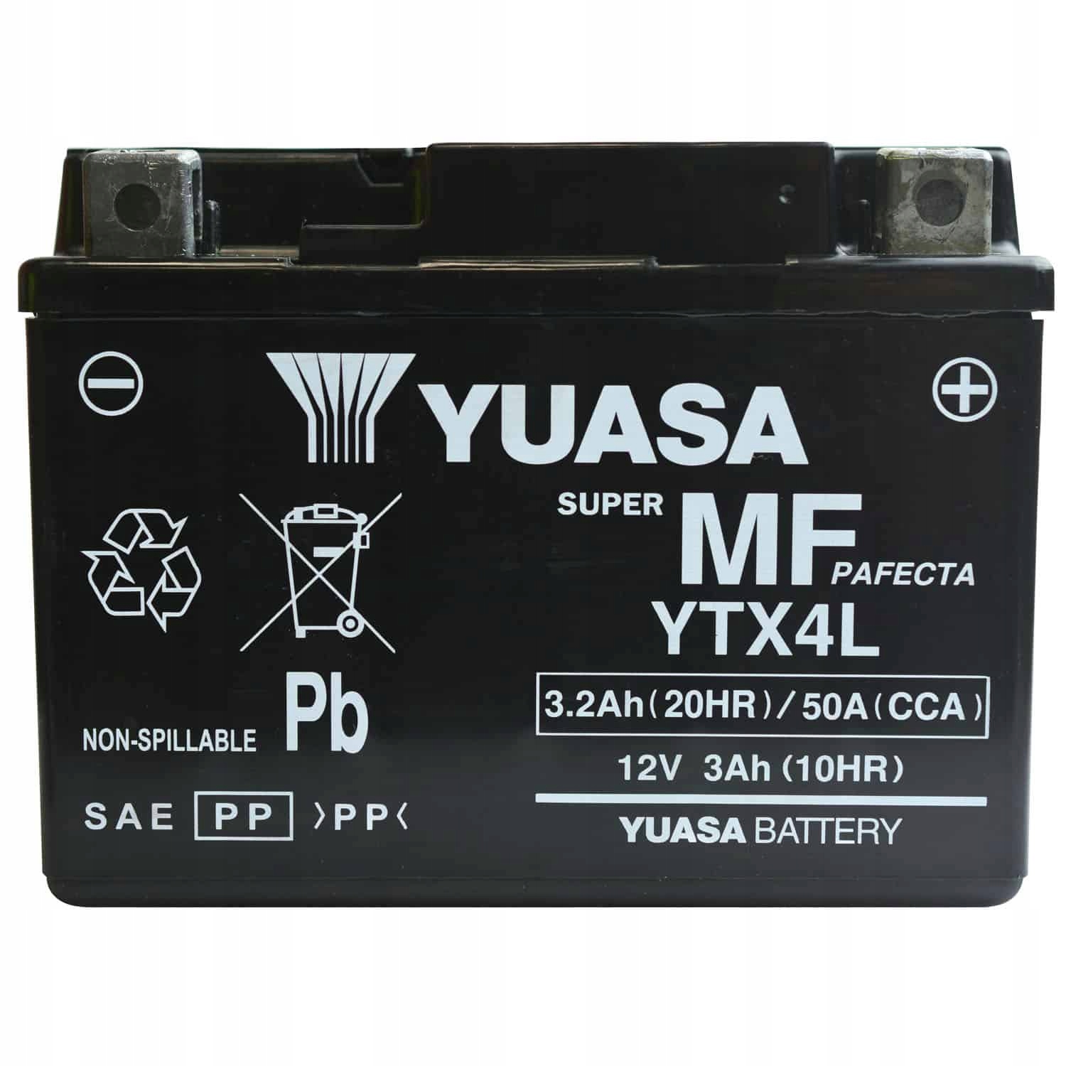 Yuasa YTX4L-BS 12V 3,2Ah 50A P+ Uruchomiony!!!