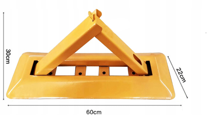 BLOKADA PARKINGOWA SKŁADANA STALOWA NA KŁÓDKĘ ZAPORA 60 x 20 CM Producent Korbi