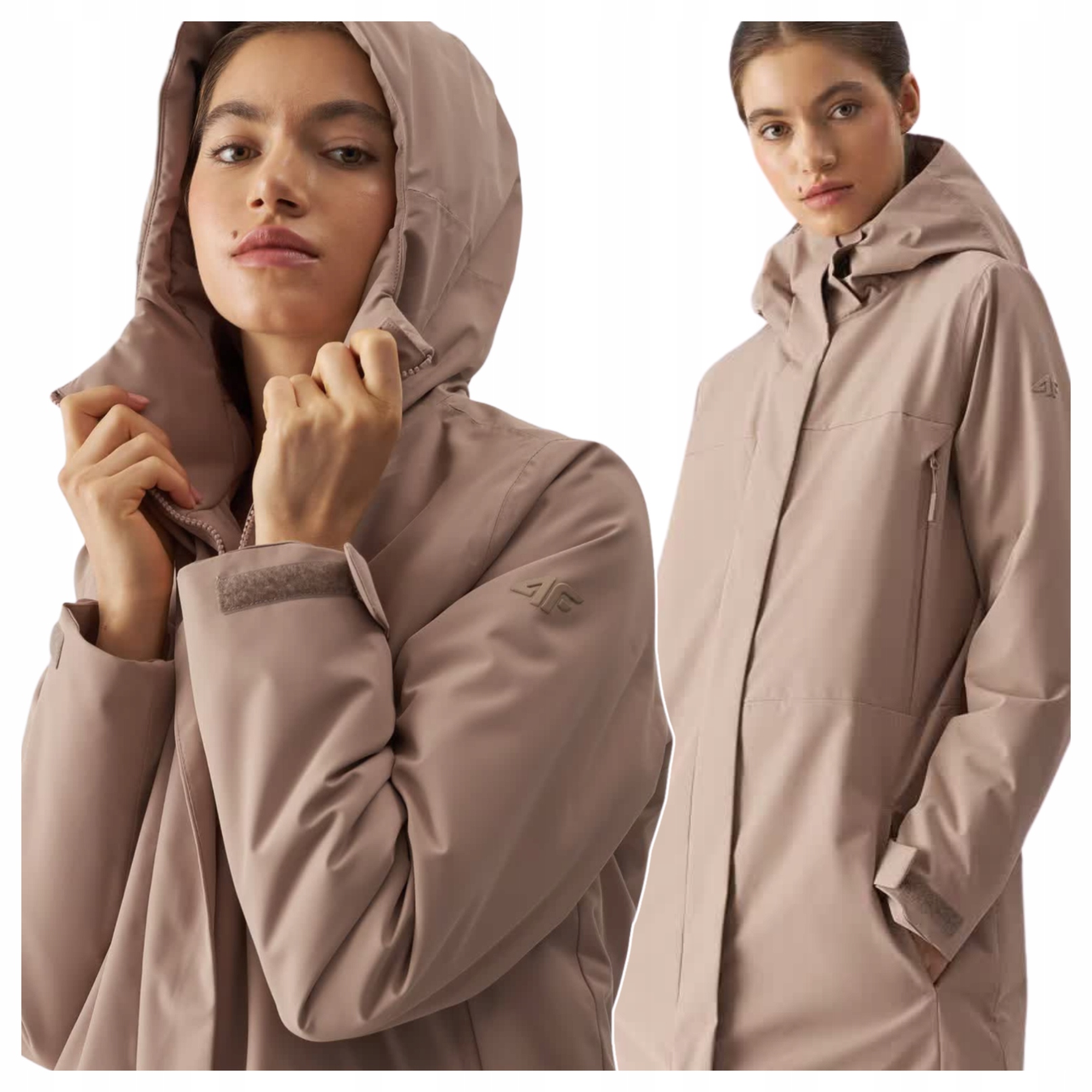 Dámská Bunda 4F Parka Neodry 8000 Dlouhá Zateplená Zimní S Kapucí Pro