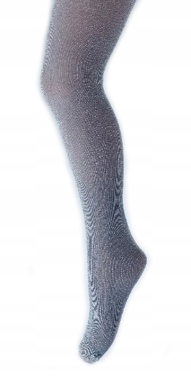 

Rajstopy dziecięce metalizowane lurex silver r.92