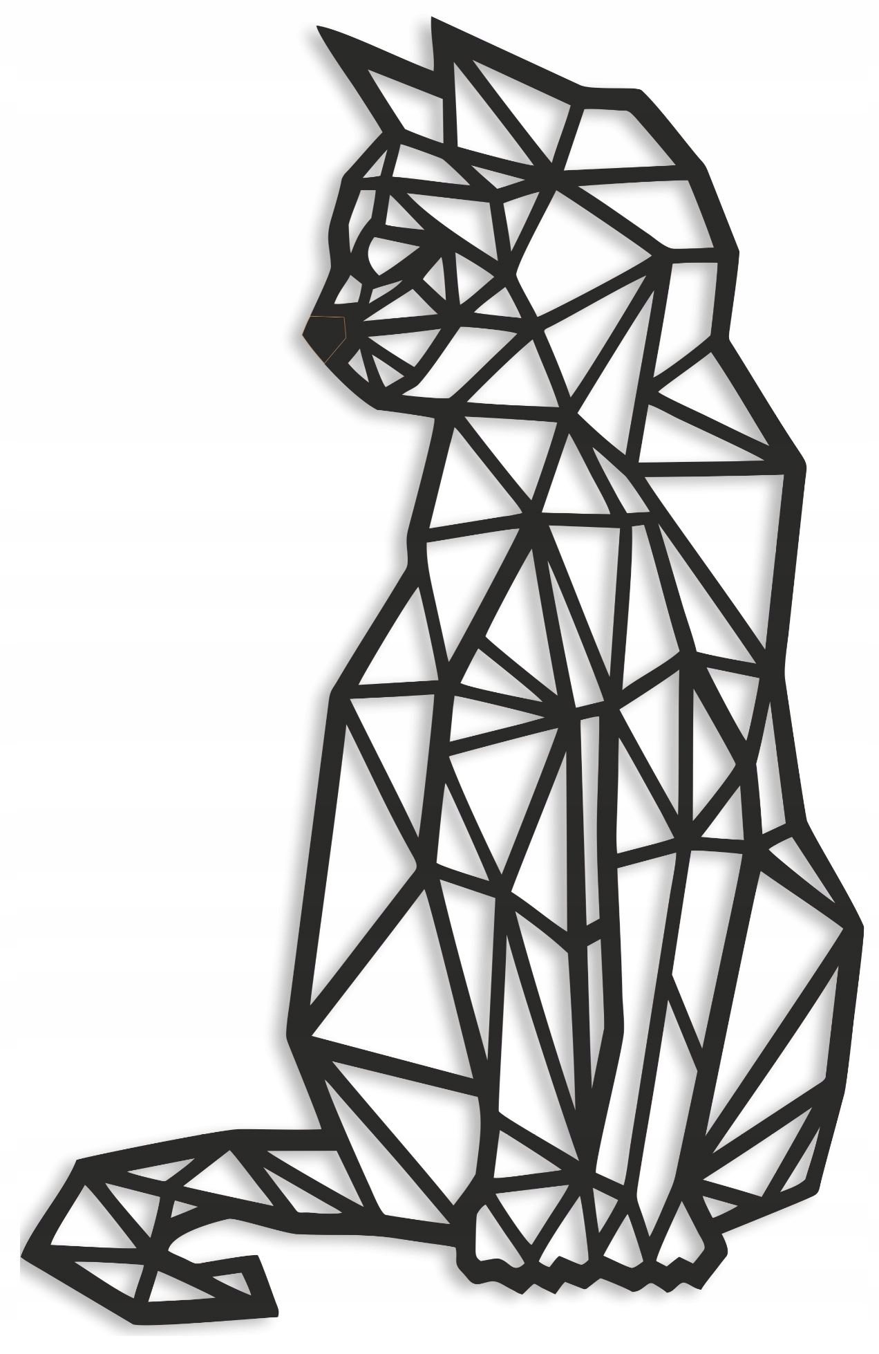 

Geometryczny obraz panel; Kot czarny 60x39cm