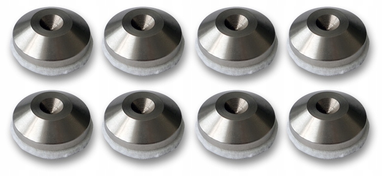 Podkładka pod kolec głośnikowy podstawka stalowa srebrna P12 8szt.