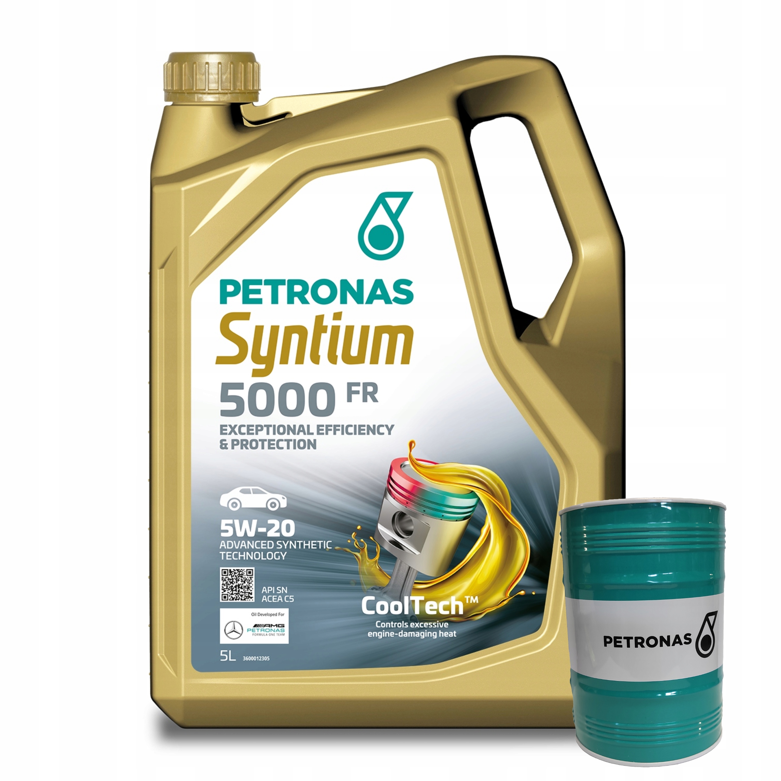 Motorový olej Petronas Syntium 5000FR 5W-20 Acea C5 Sn 5l+Pokladnička Zadarmo
