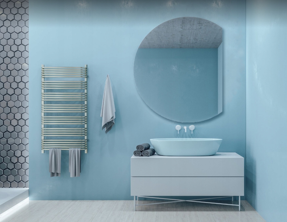 LUSTRO PÓŁOKRĄGŁE 90 SREBRNE BEZ RAMY ŚCIĘTY BOK Marka Metanoia Lustra Led