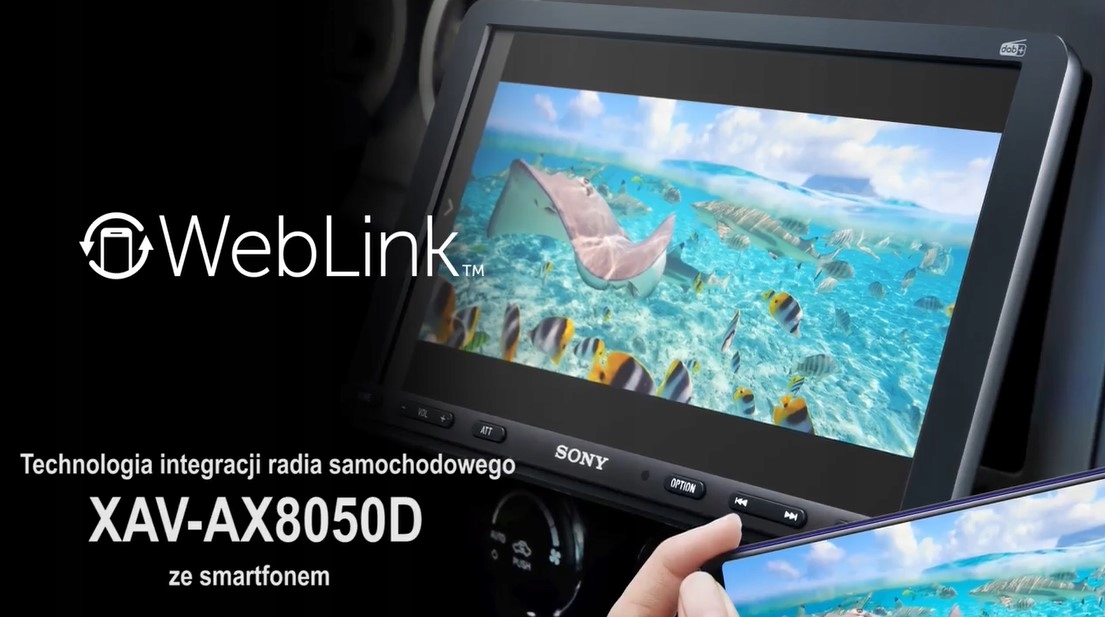 Sony XAV-AX8050 radio montaż 1-DIN Bletooth Aux Usb Weblink Dab Flac MP3