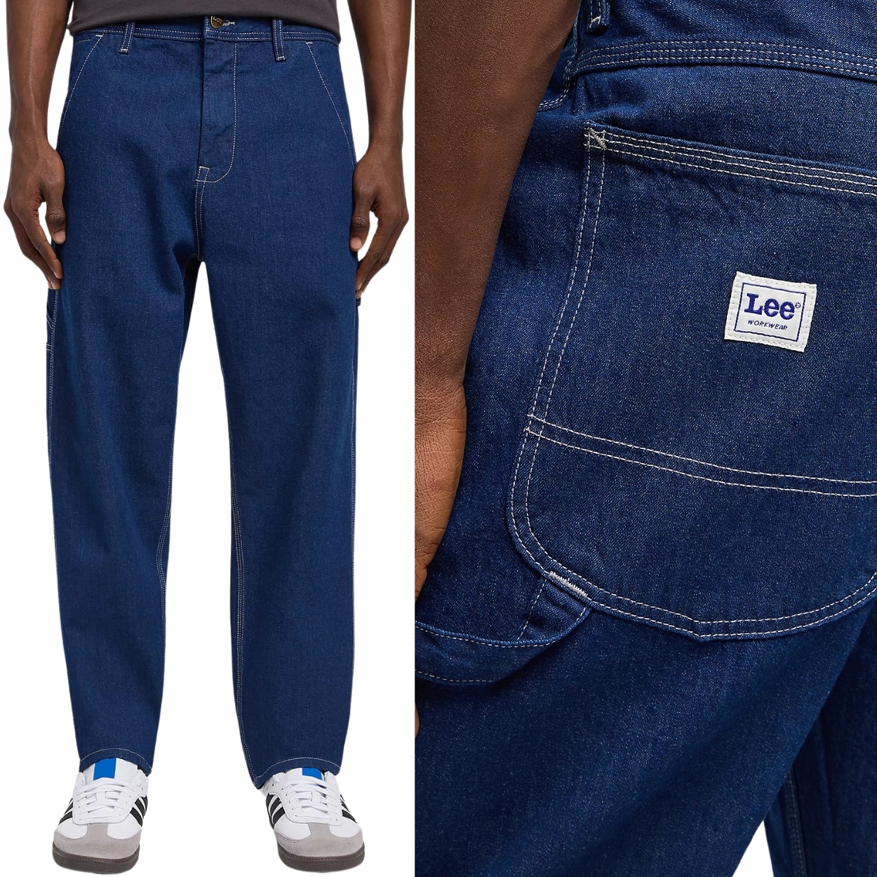 Lee Carpenter Rinse Workwear volné džínové kalhoty bez streče W30 L32