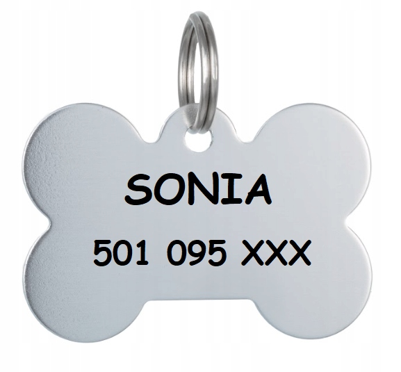 

Identyfikator Adresówka dla psa lub kota Kość