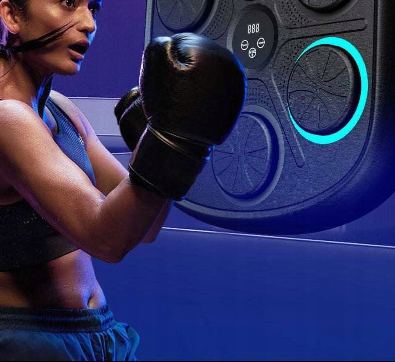 TRENAŻER BOKSERSKI DO MONTAŻU ŚCIANIE MUZYKA RGB GŁOŚNIK WOREK ŚWIATŁA Marka inna