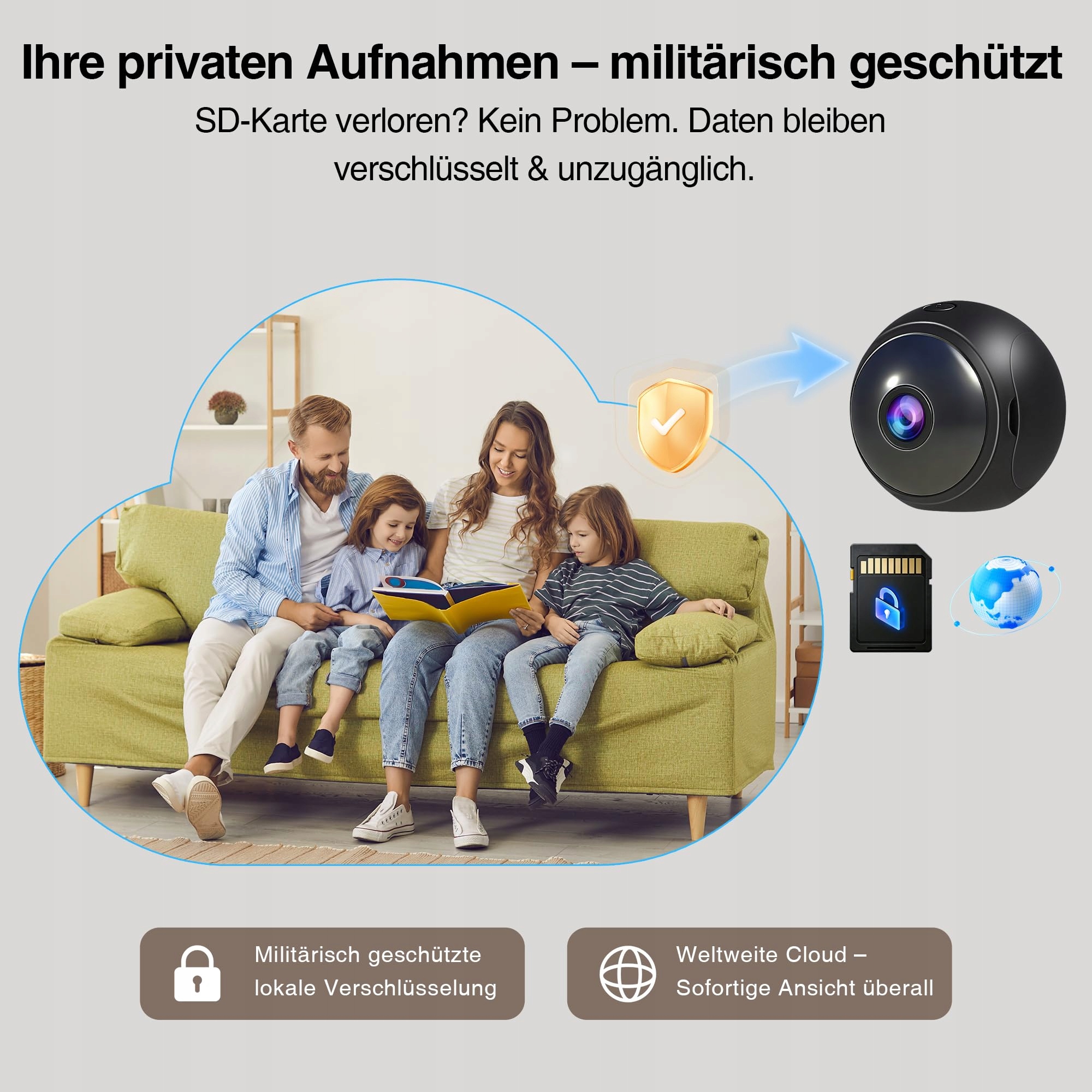 AOBOCAM Mini Kamera 4K 5G WLAN HD AI Detekcja Ruchu Nocna Wizja Dla Domu — miniatura 5