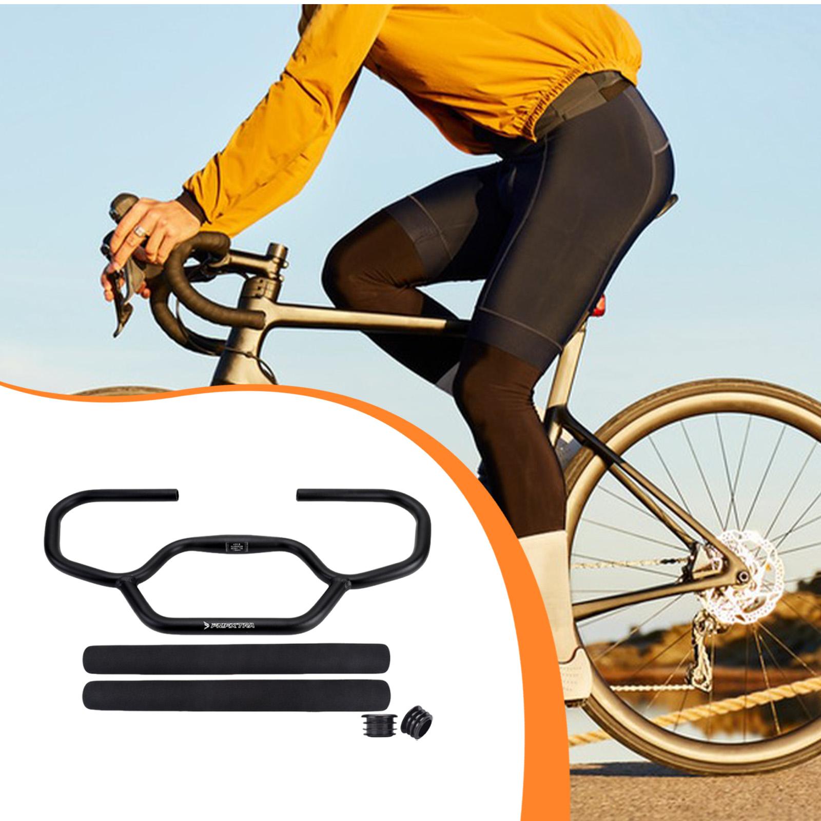 Bike Butterfly Handlebar Component Outdoor Riding Travel Aluminum 1set