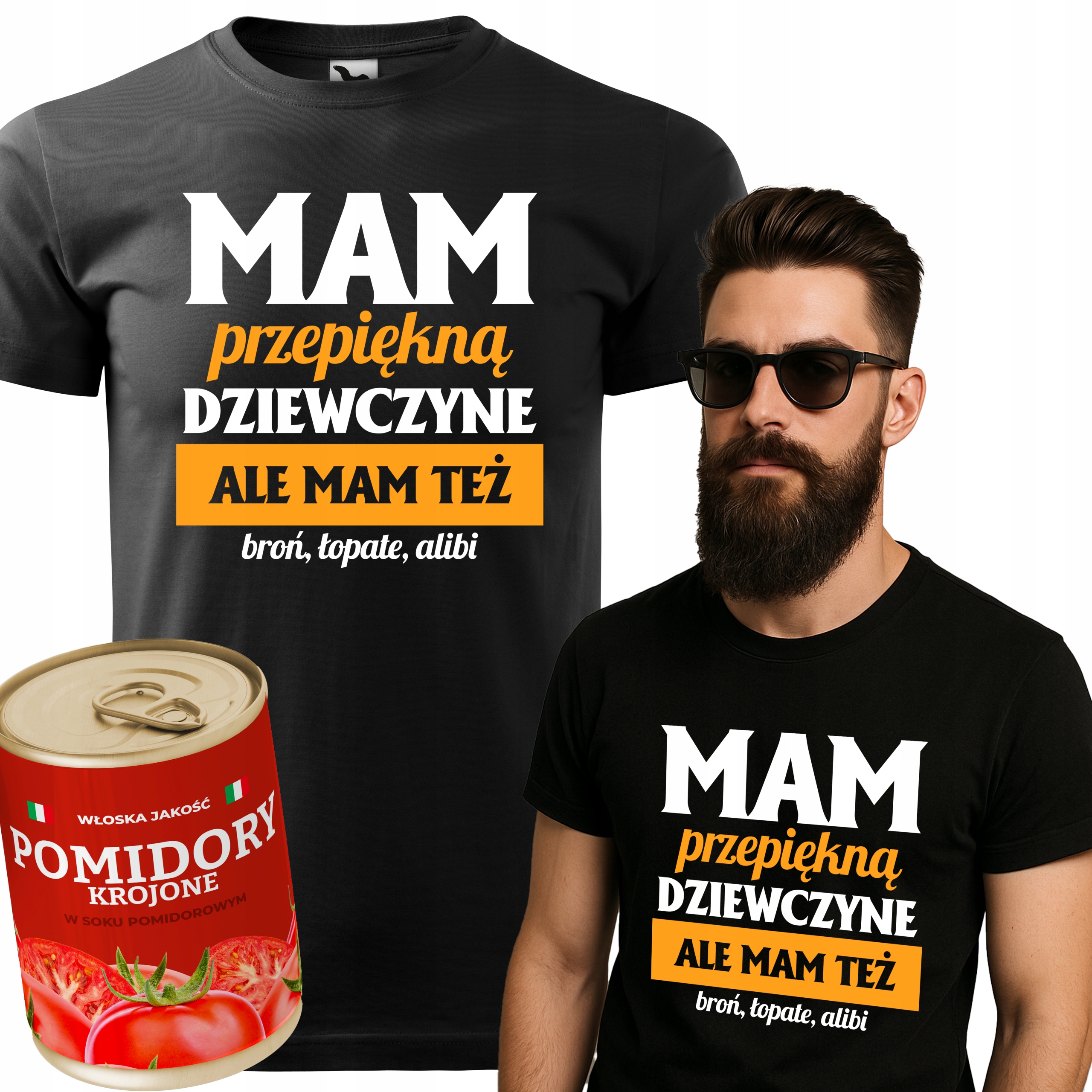 Pánské Černé Tričko S Konzervovaným Vzorem Dárek Ke Dni Přítele, Mám Přítelkyně