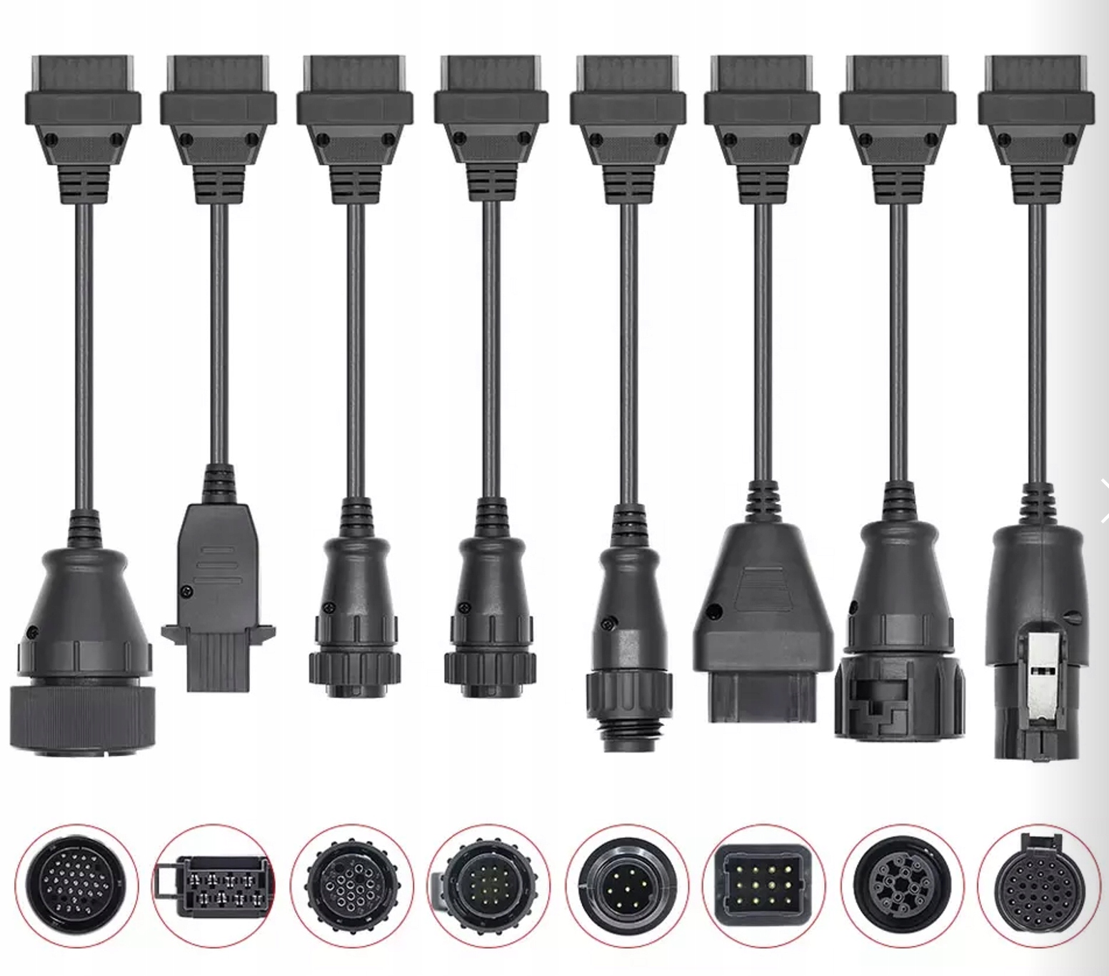 

Zestaw Adapterów Obd-ii Do Aut Ciężarowych 8 szt.