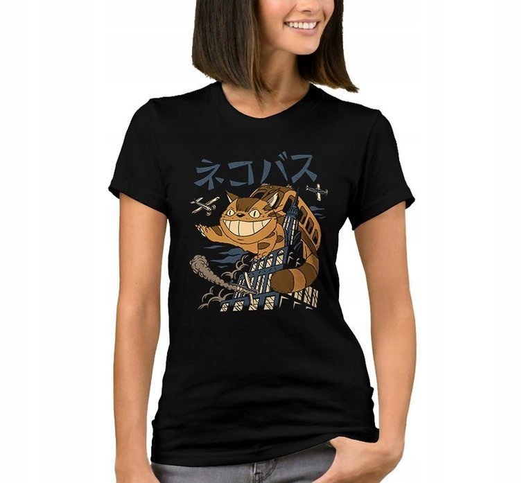 

Koszulka Damska Totoro Geek Prezent z Nadrukiem S