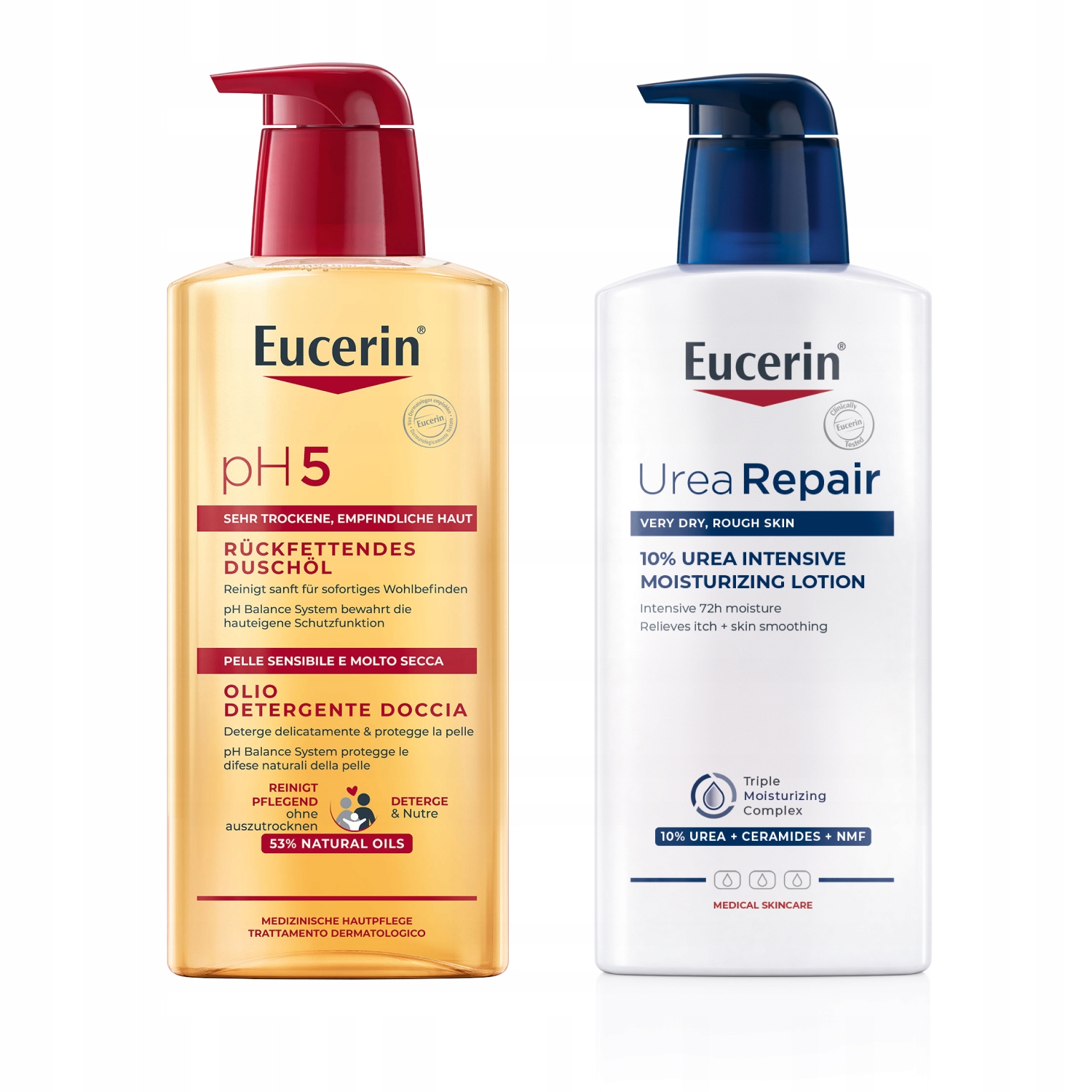 Eucerin Urea Repair Emulsja nawilżająca z mocznikiem Olejek do mycia