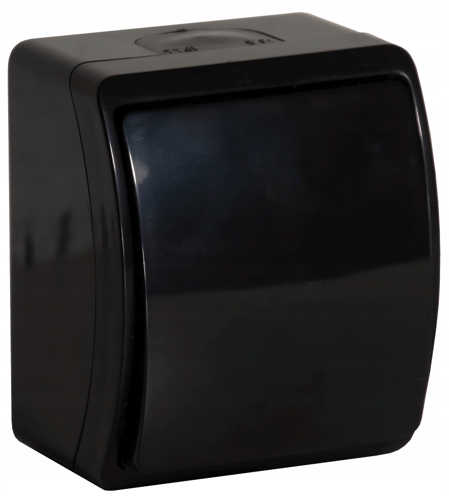 

Viplast Włącznik natynkowy IP44 63×75×48mm czarny