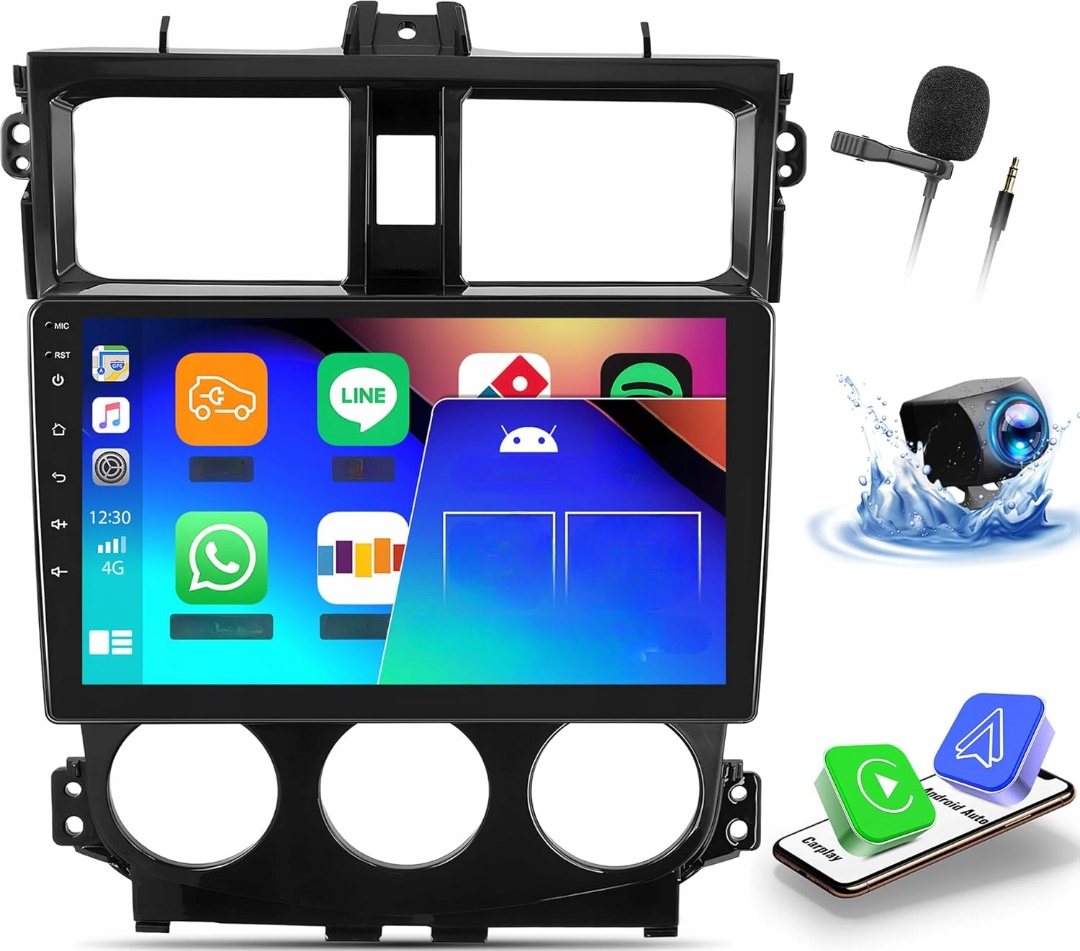 Autorádio Oiliehu 2/64 Gb 9 Palců Carplay Mitsubishi Colt Plus