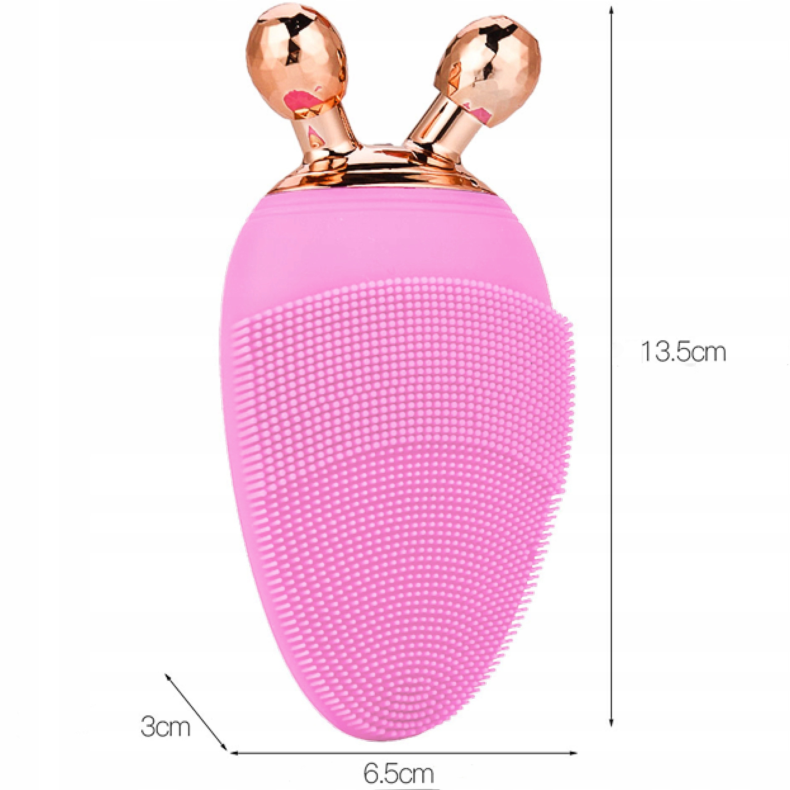 SZCZOTKA SONICZNA MASAŻER DO TWARZY CIAŁA 3D Wysokość produktu 14 cm