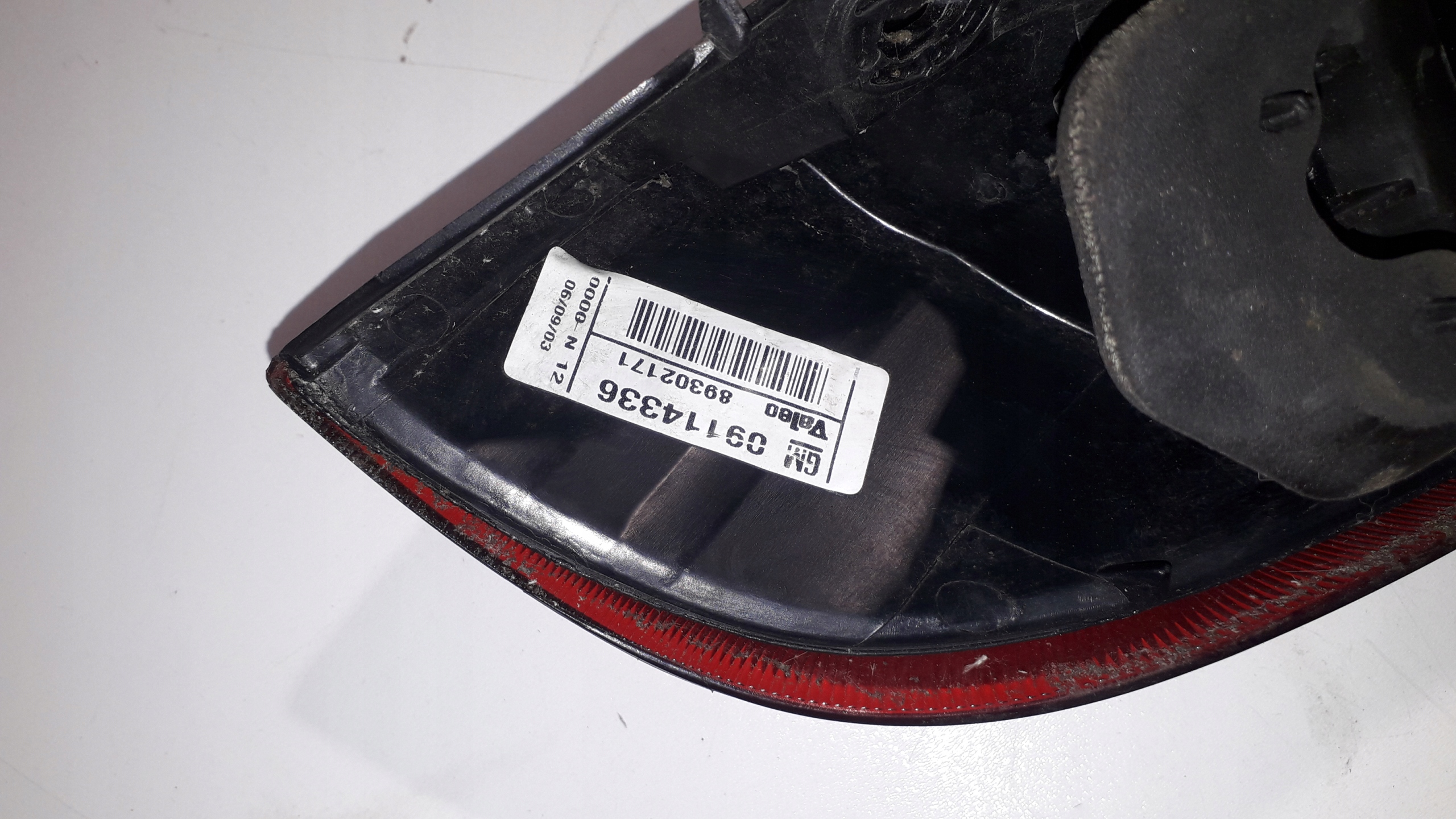 OPEL CORSA C light left rear part 09114336