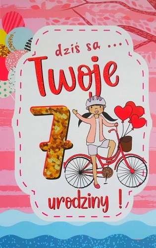 

Kartka na 7 urodziny dla dziewczynki 2K78