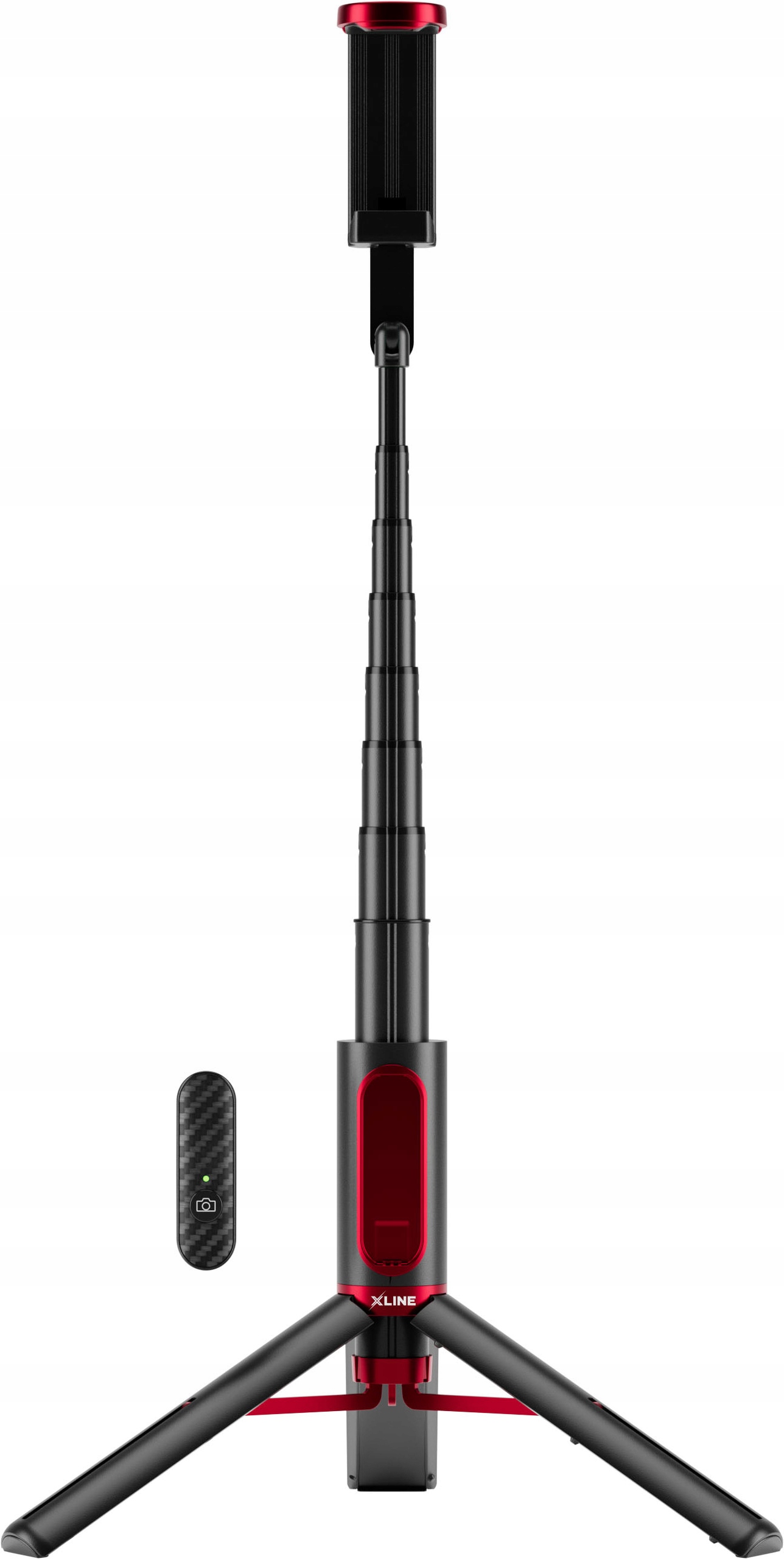 Uchwyt selfie Xline Premium BSF801 Bluetooth Czarno-czerwony