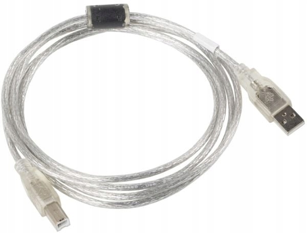 Kabel USB USBA USBB 1.8 m Przezroczysty
