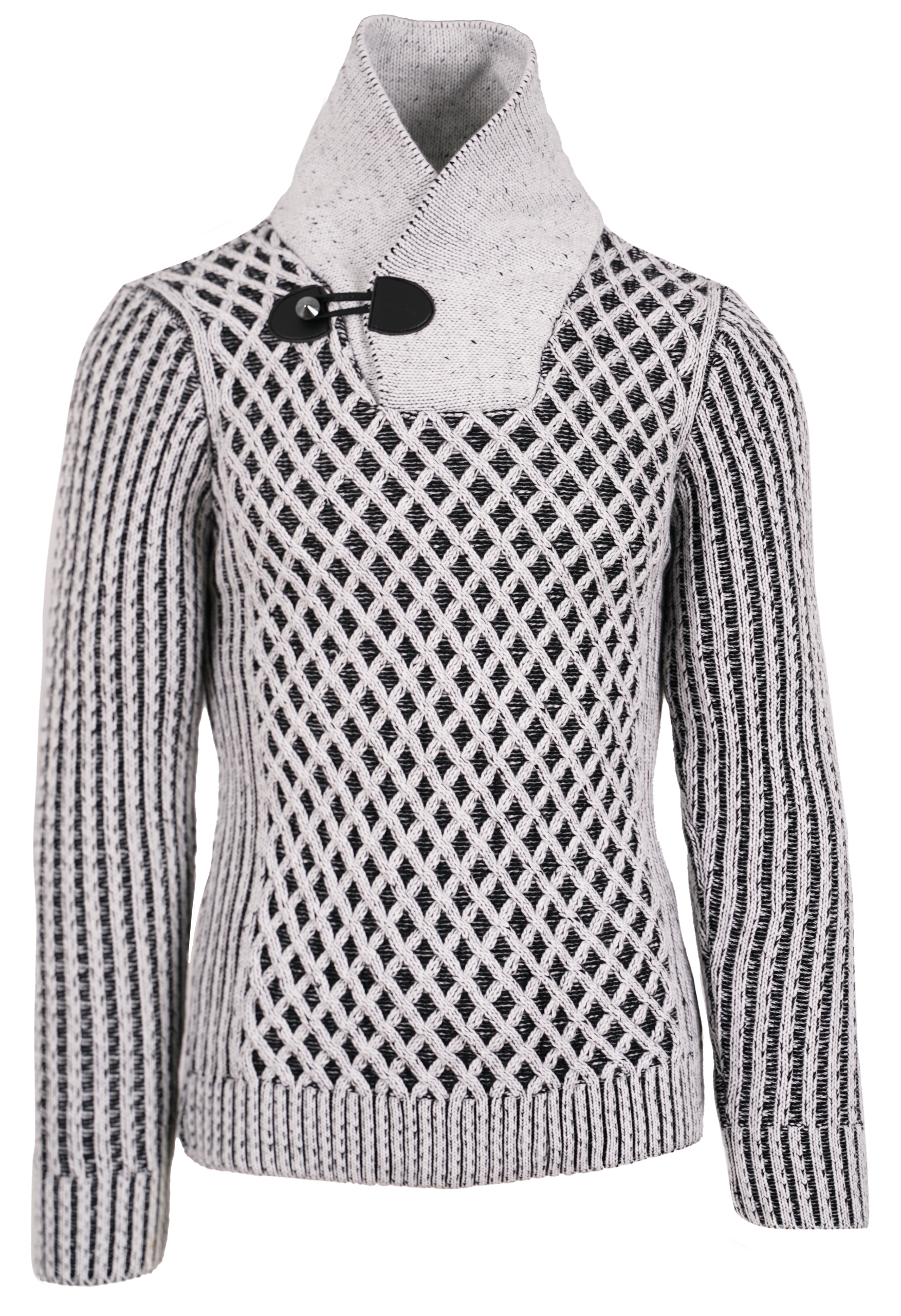 SWETER BIAŁY WEŁNIANY MĘSKI ZIMOWY GRUBY GOLF 3XL Dekolt golf