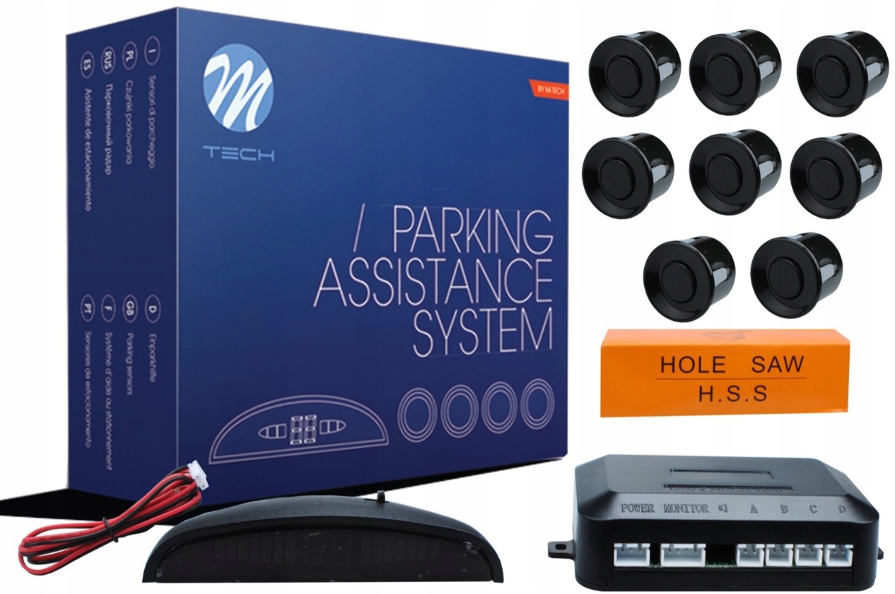 Sada Parkovacích Senzorov UNIVERZÁLNA:/8 Senzorov V Čiernej Farbe