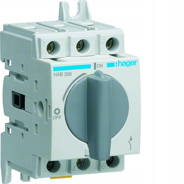 

Hager rozłącznik izolacyjny obrotowy 3P 63A HAB306