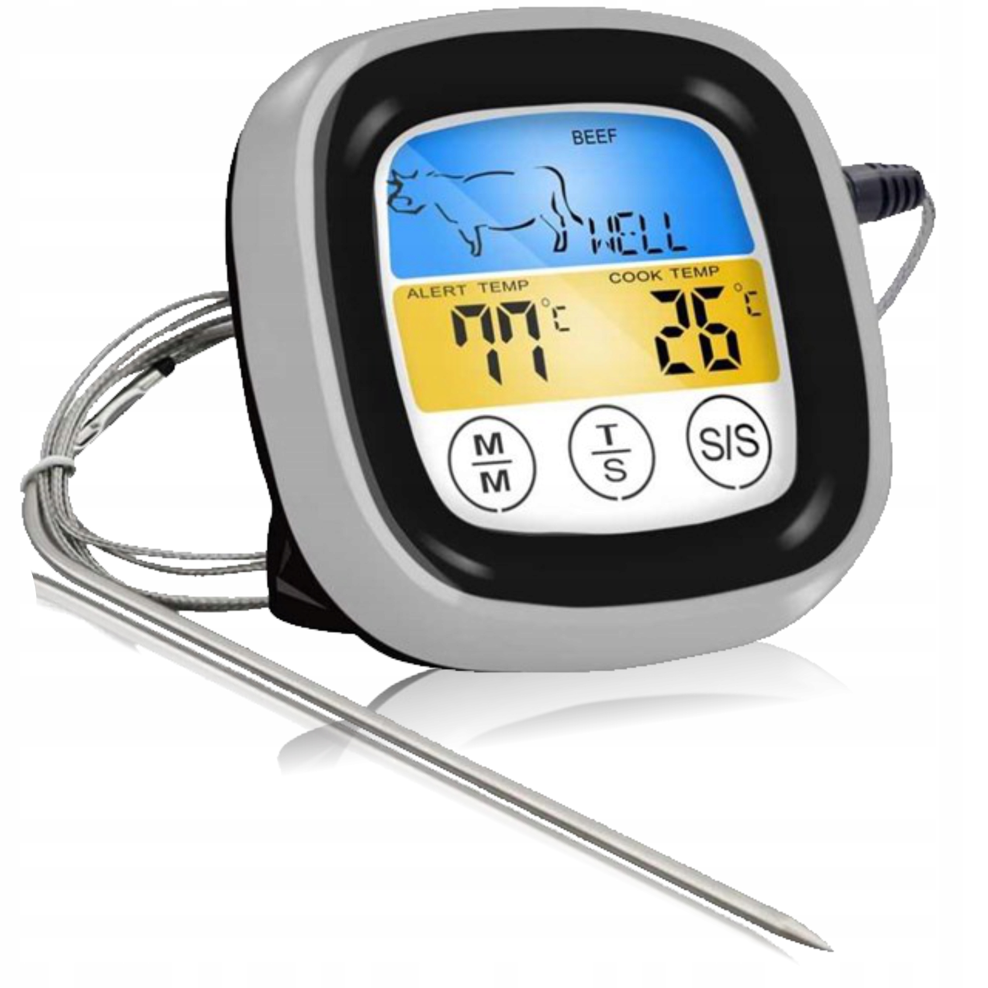 

Termometr Dotykowy Ekran Do Mięsa Piekarnika 250°C