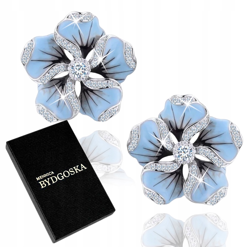 Stříbrné náušnice 925 rhodiované kytičky šroubky pro tebe