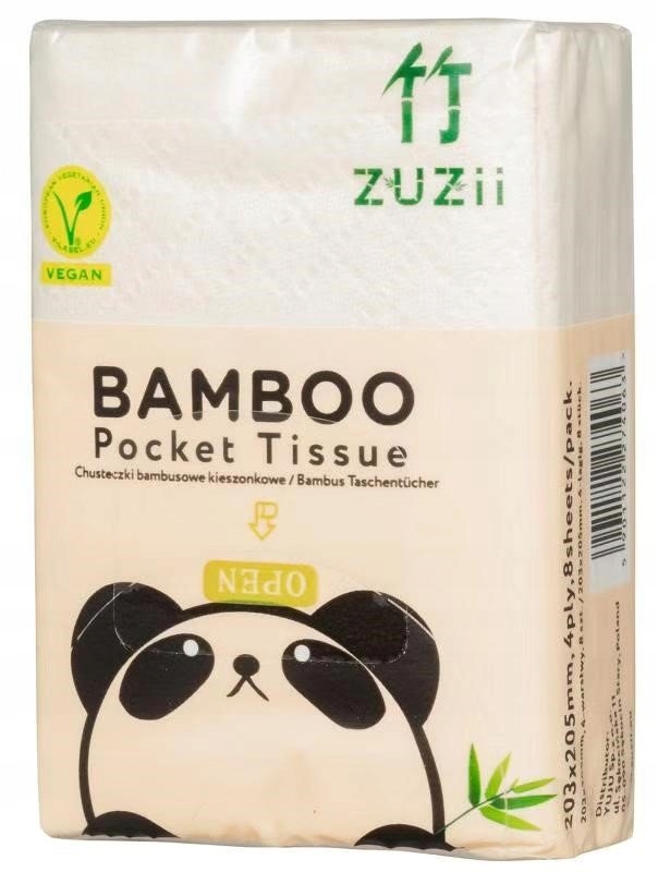 ZUZii Bambusowe Chusteczki Kieszonkowe 1szt Eko