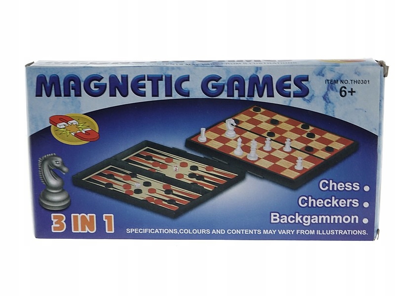 Gra tryktrak Backgammon warcaby szachy magnet. 7s Producent Adar