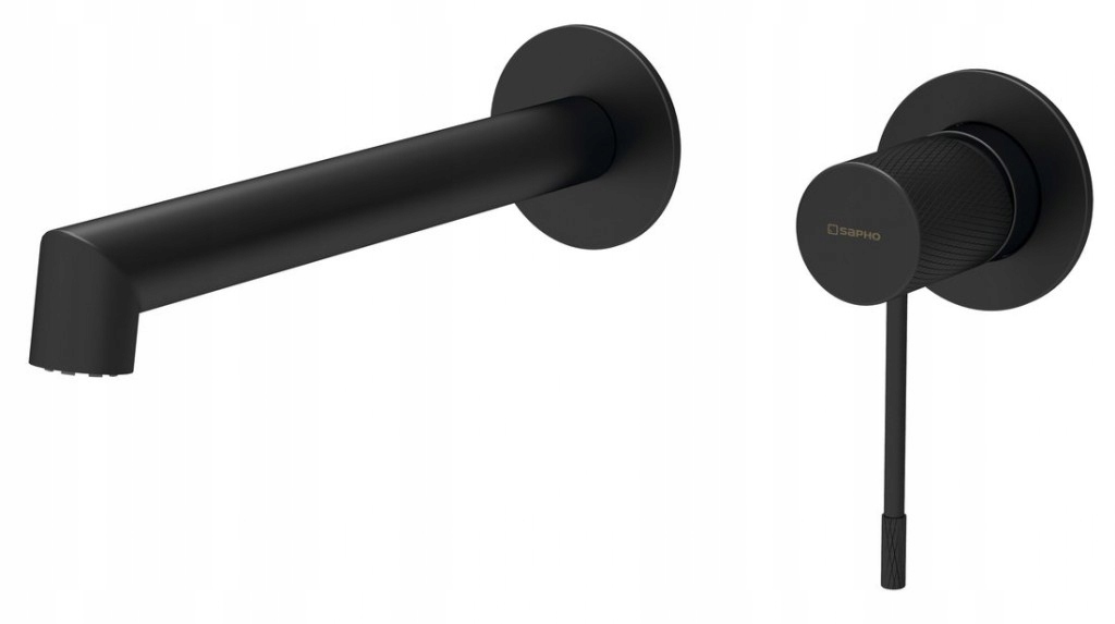 Umývadlová batéria Solaris s dvoma prvkami, čierna matná (WD008B) /sm/