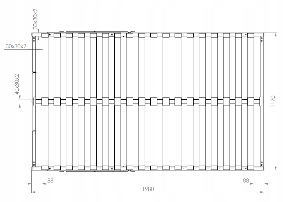 PODNOSZONY STELAŻ METALOWY RAMA DO ŁÓŻKA 120X200 SOLIDNY! Regulacja bez regulacji