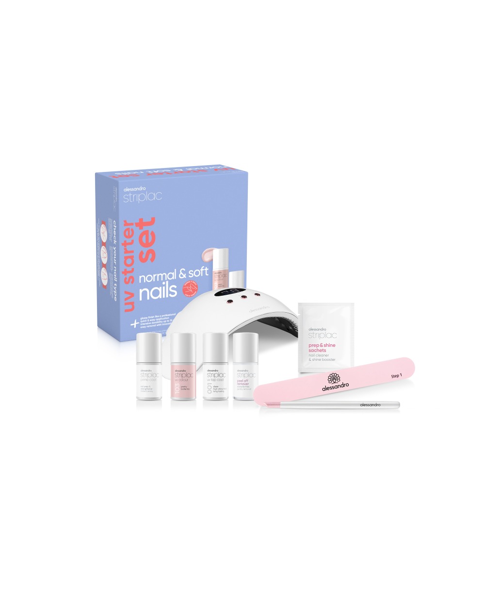 Striplac Uv Starter Set Lampa Led Manicure Hybrydowy