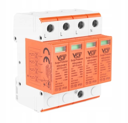 Svodič přepětí B+c 4P L2-B+C (T1+T2) 5kA Ac