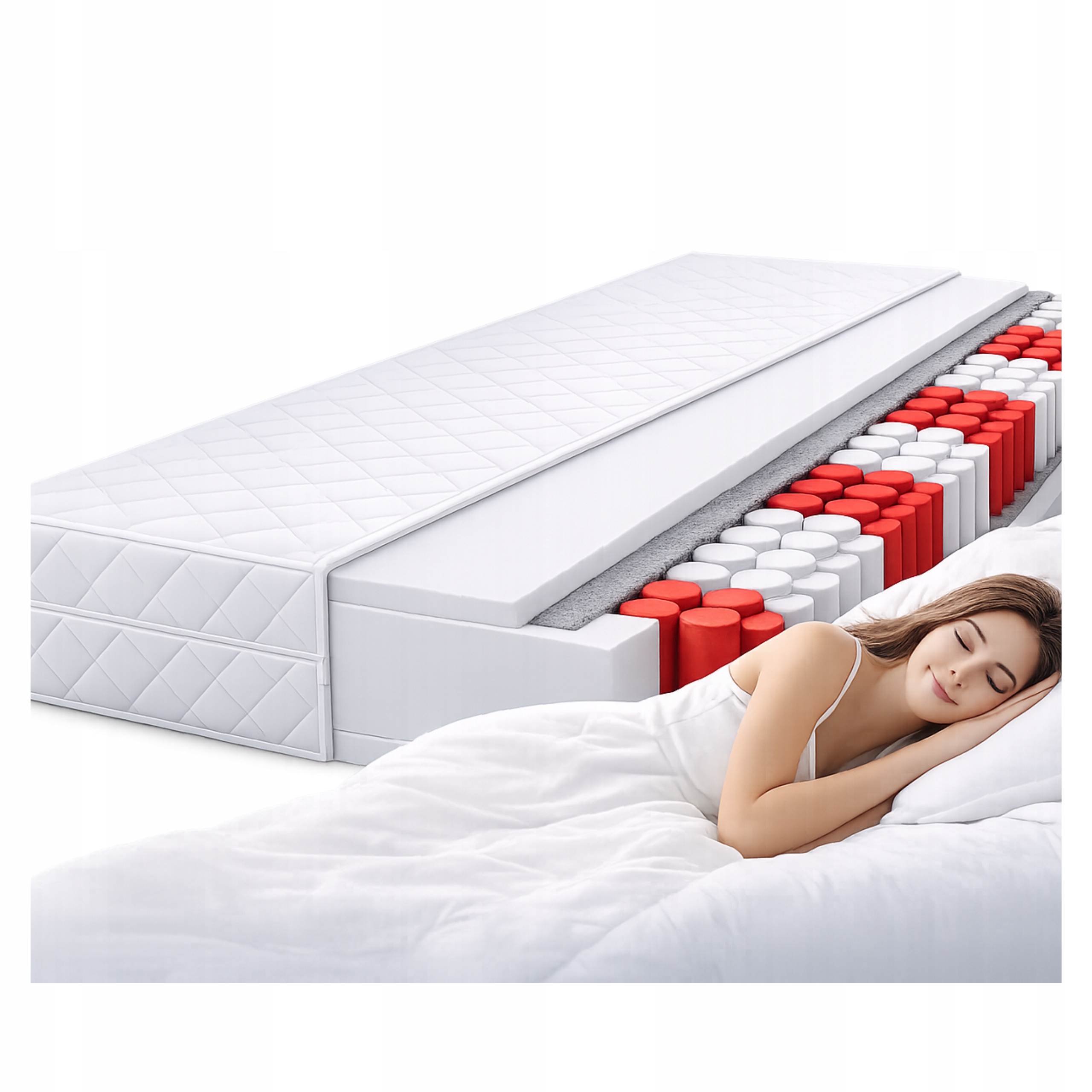 Taštičková matrace 90x200 pocket pružinová antialergická H3 21 cm